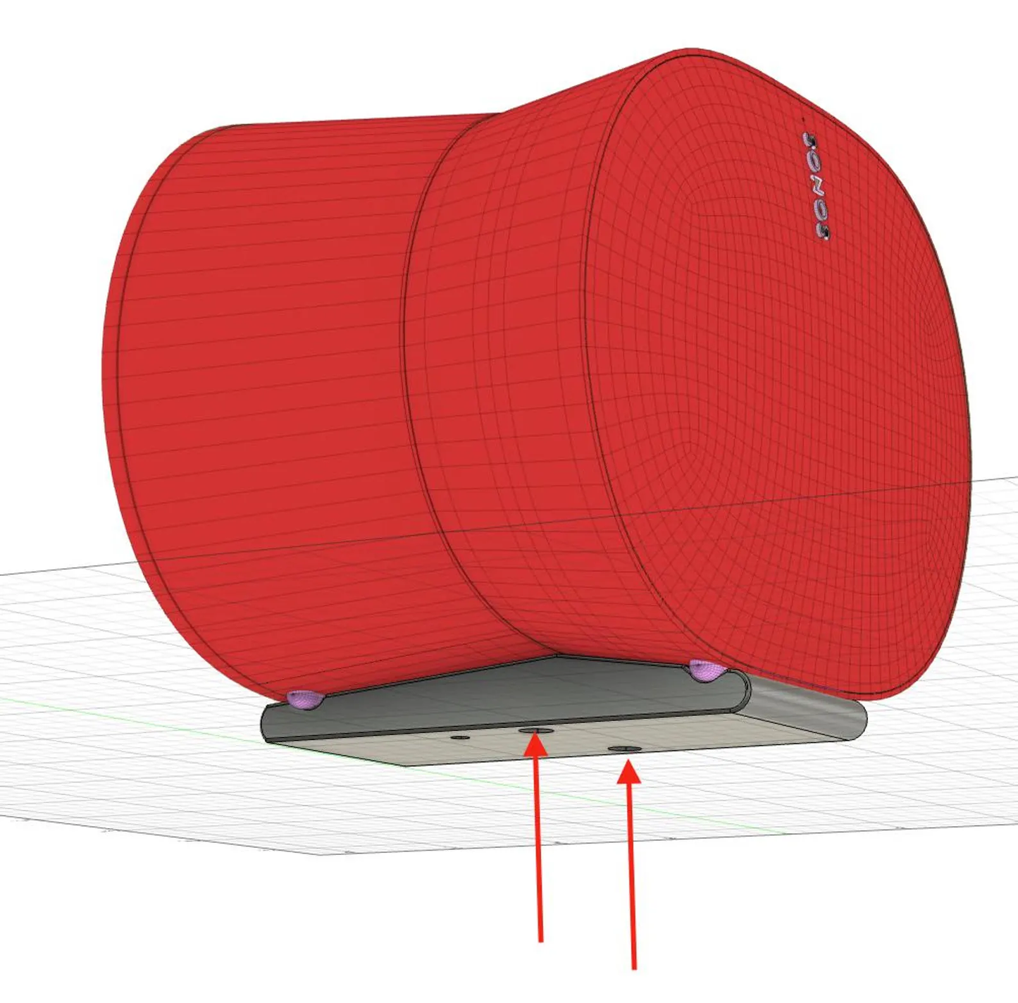 Pair of Sonos Era 300 Adapter for Flexson P5-PFS Speaker Stands